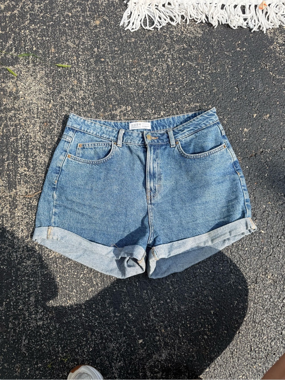 Primark Light Blue Rolled Hem Denim Shorts